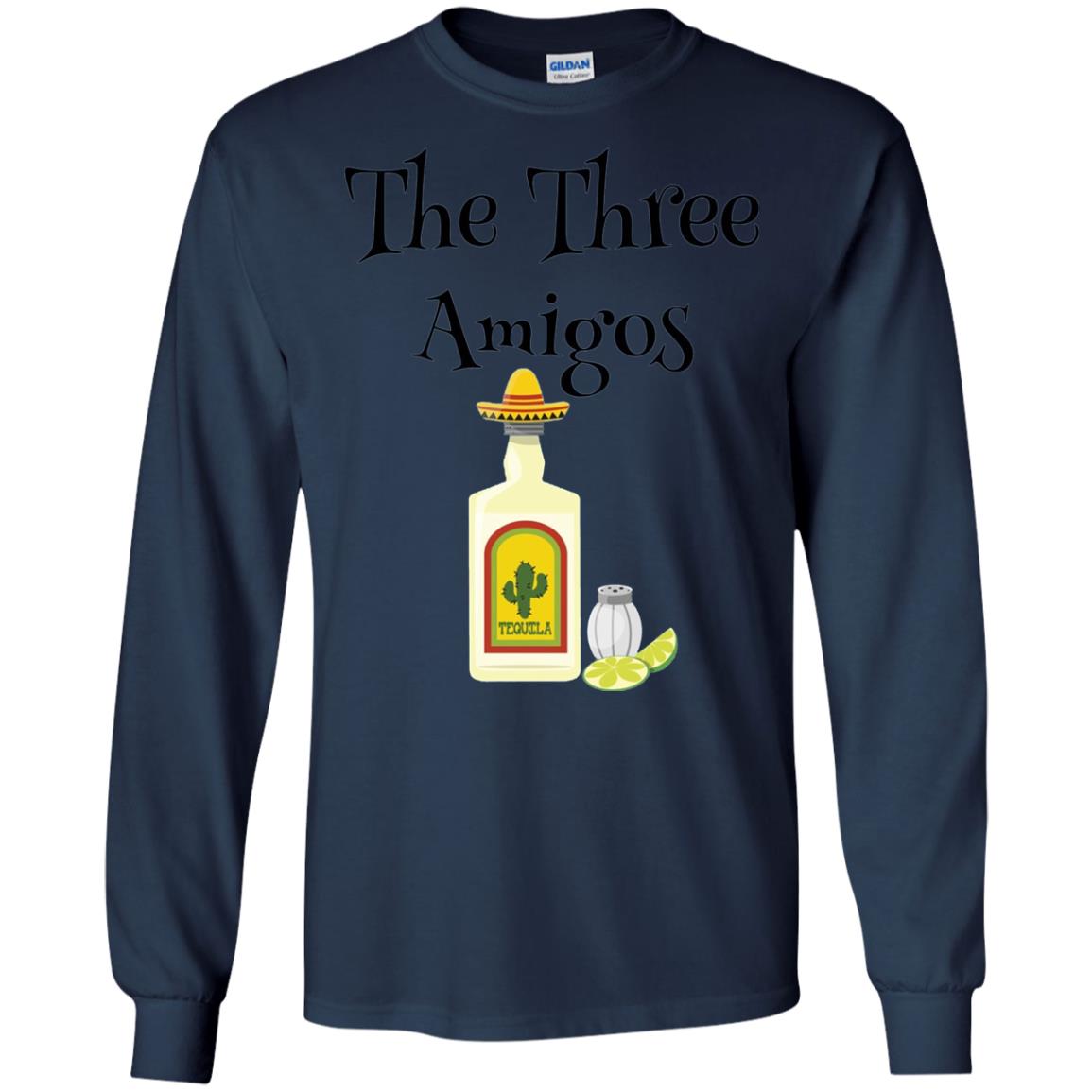 Cooking Lovers T-shirt The Three Amigos Tequila Salt Lime Navy