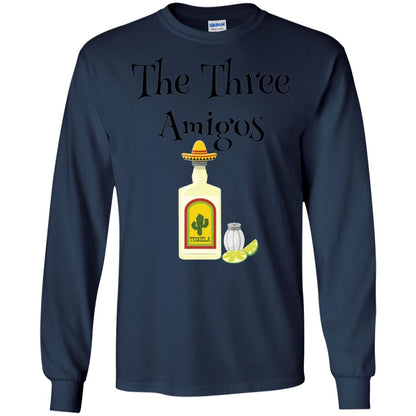 Cooking Lovers T-shirt The Three Amigos Tequila Salt Lime Navy