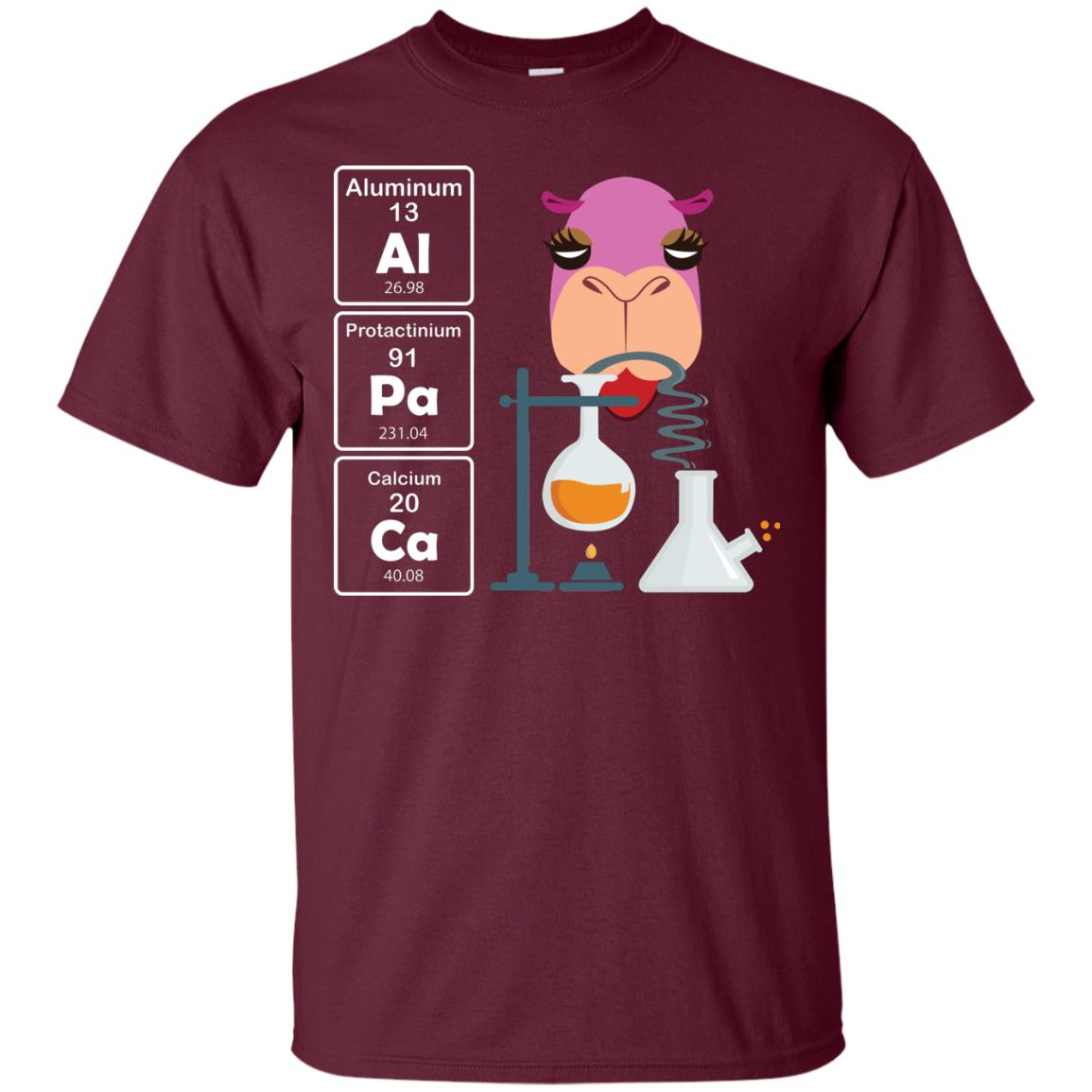 Al-pa-ca Funny Element Chemistry Alpaca Lover Shirt Maroon