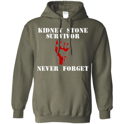 Kidney Stone Survivor Never Forget T-shirt Military Green