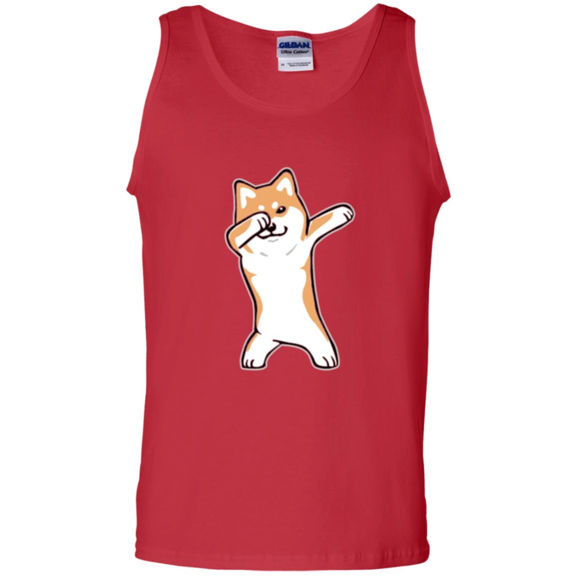 Dog Lover T-shirt Dabbing Shiba Inu Doge Red