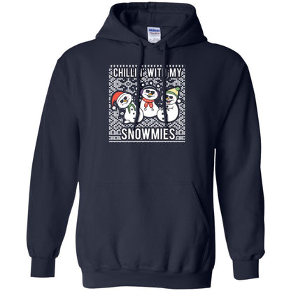 Christmas T-shirt Chillin' With My Snowmies Navy