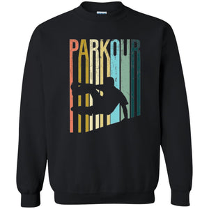 Parkour T-shirt Distressed Style Parkour Silhouette