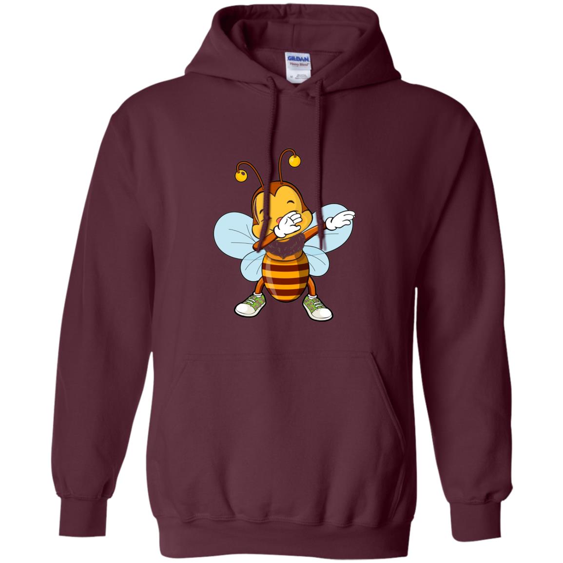 Dabbing Bee Dab Dancing Beekeeping Bee Lover T-shirt Maroon