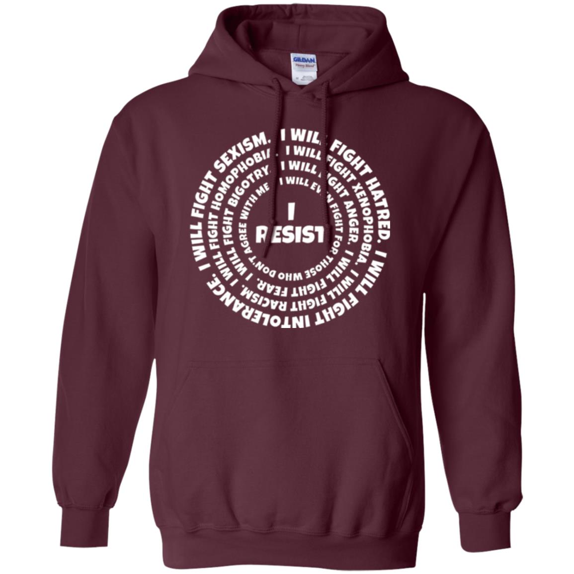 I Resist The Hate T-shirt Maroon