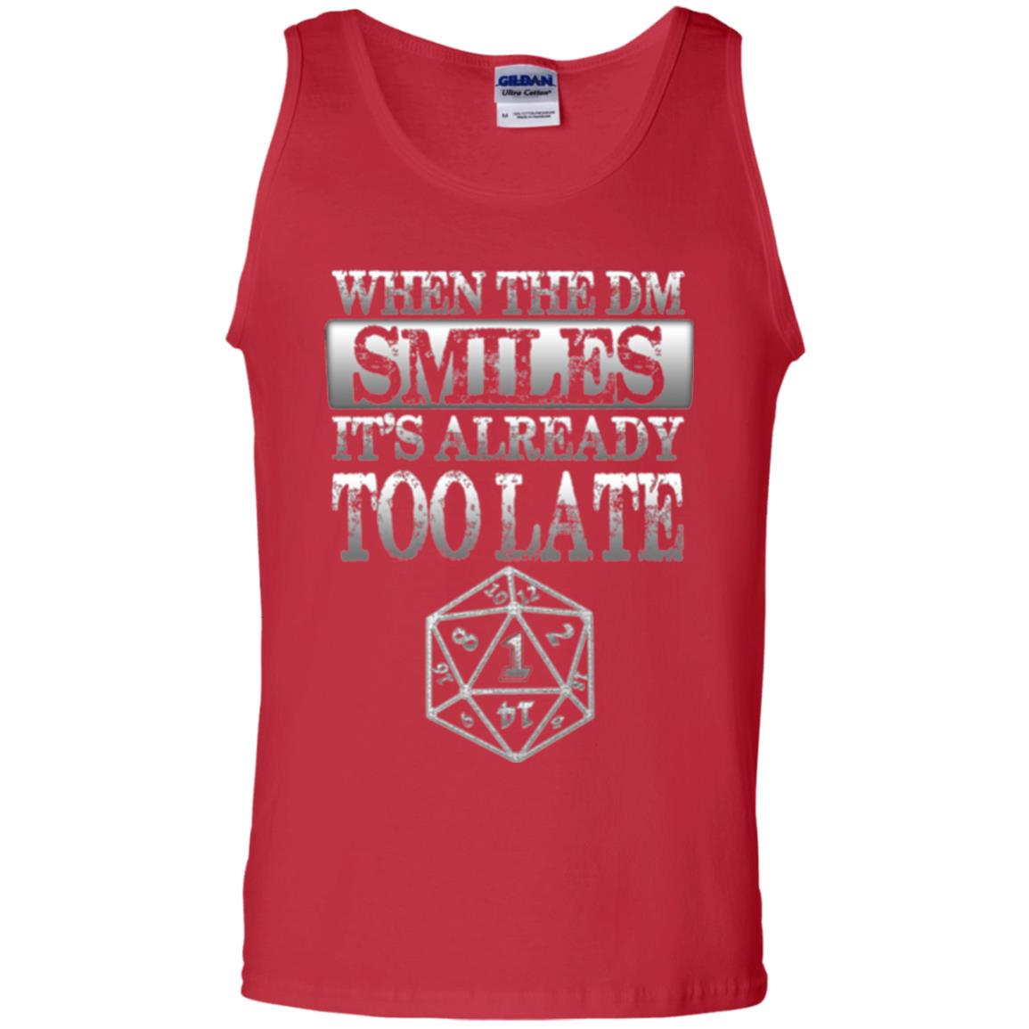 When The Dm Smiles It_s Too Late T-shirt Red