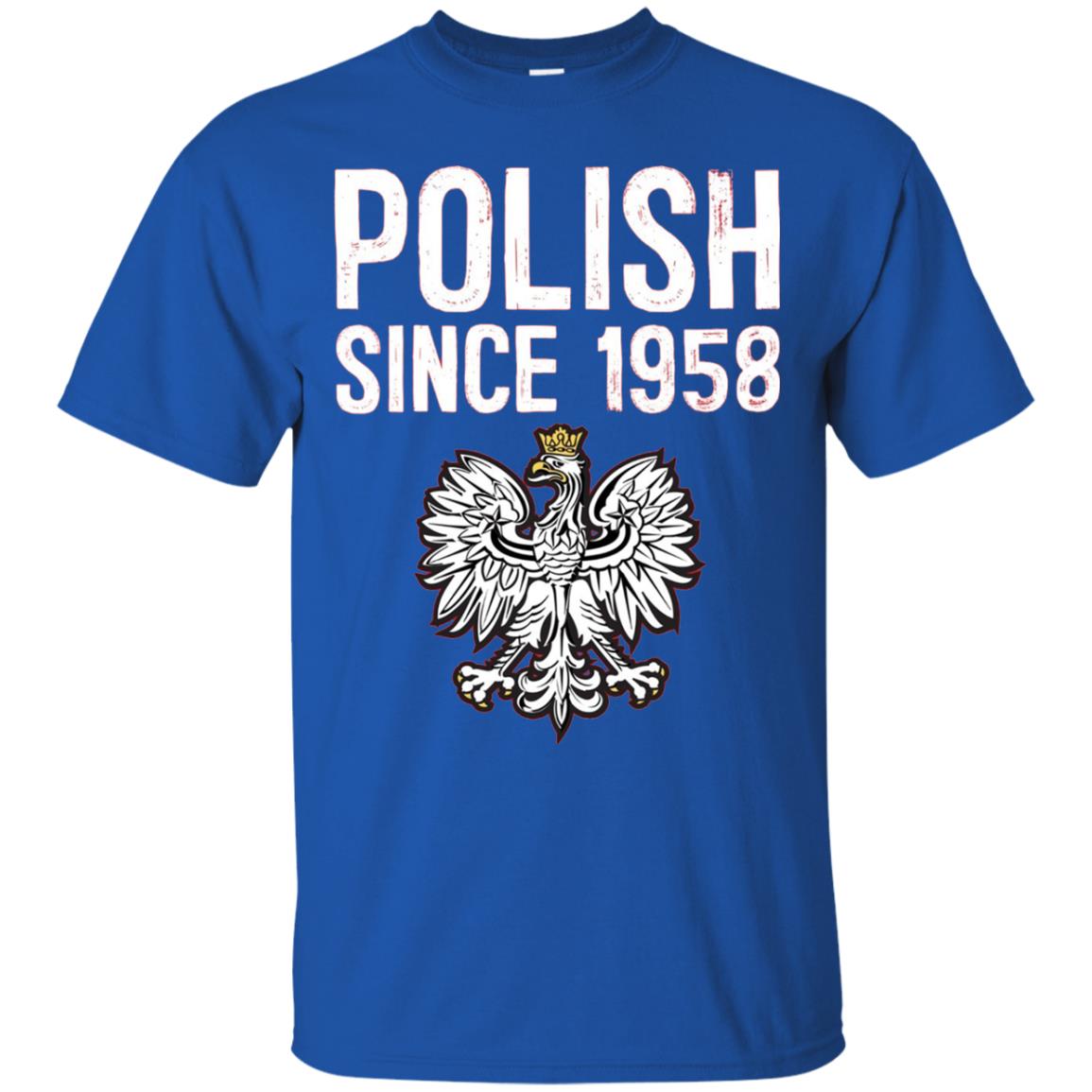 60th Birthday T-shirt Polish Since 1958 Royal