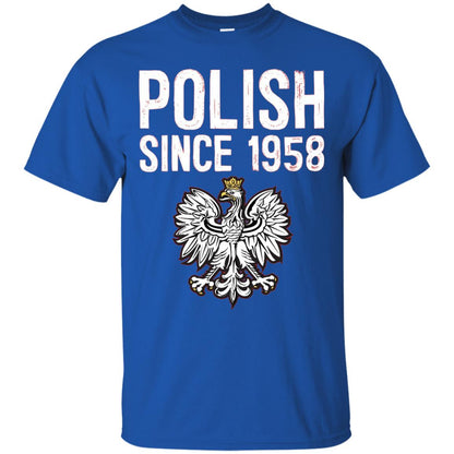 60th Birthday T-shirt Polish Since 1958 Royal