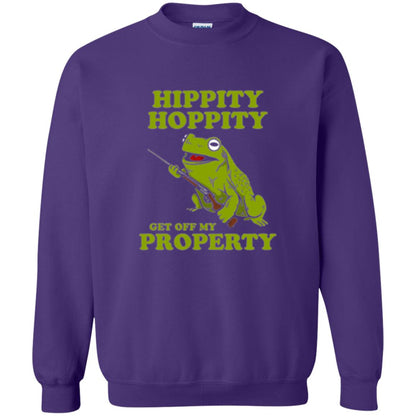 Frog Lover T-shirt Hippity Hoppity Get Off My Property Purple
