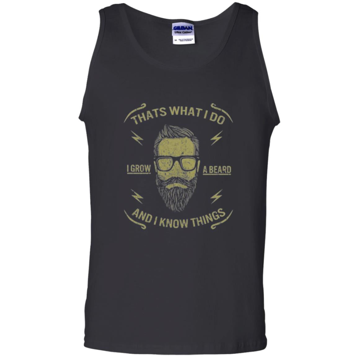 Funny Joke Retro Vintage T-shirt That What I Do I Grow A Beard Black