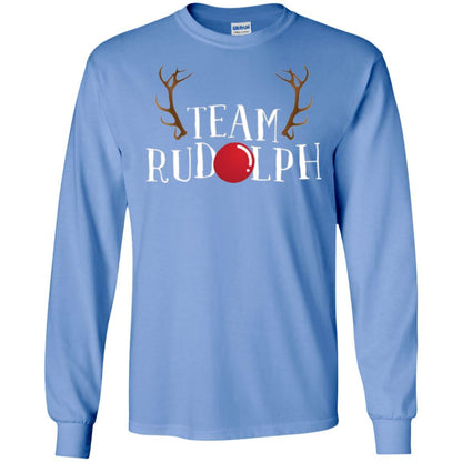 Christmas T-shirt Reindeer Team Rudolph Carolina Blue