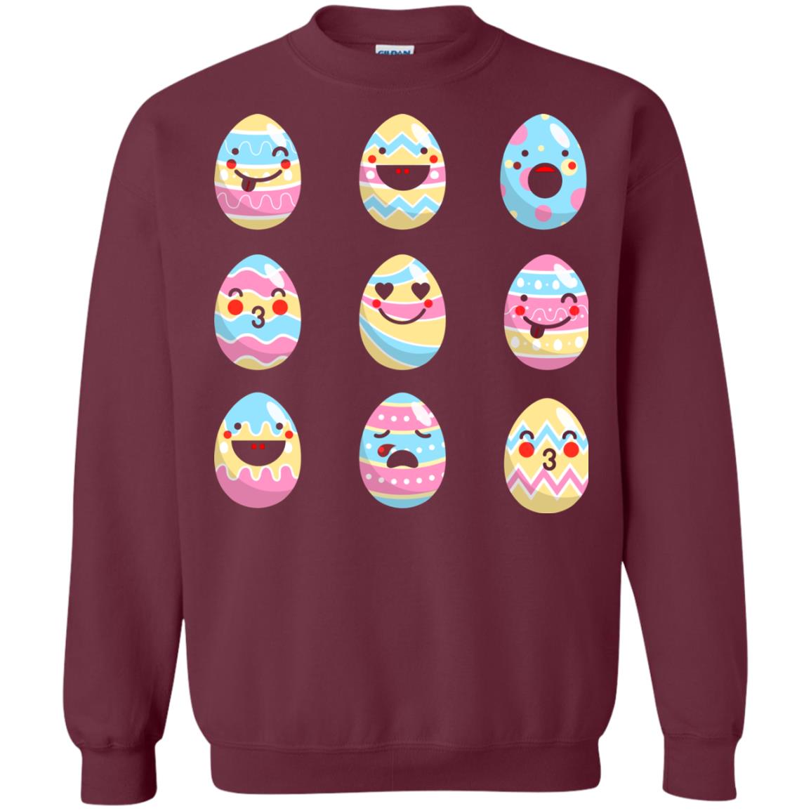 Egg Emoji Easter Happy Egg Hunt For Kids T-shirt Maroon