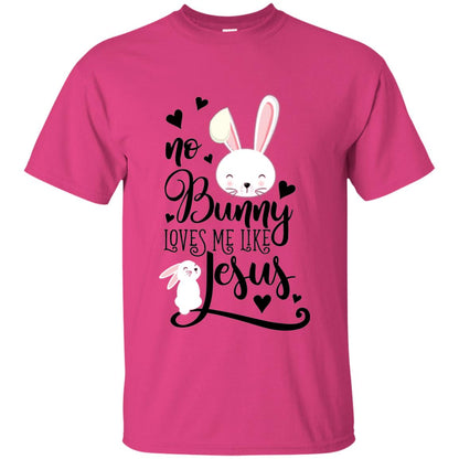 No Bunny Loves Me Like Jesus Christian Easter Day Shirt Heliconia