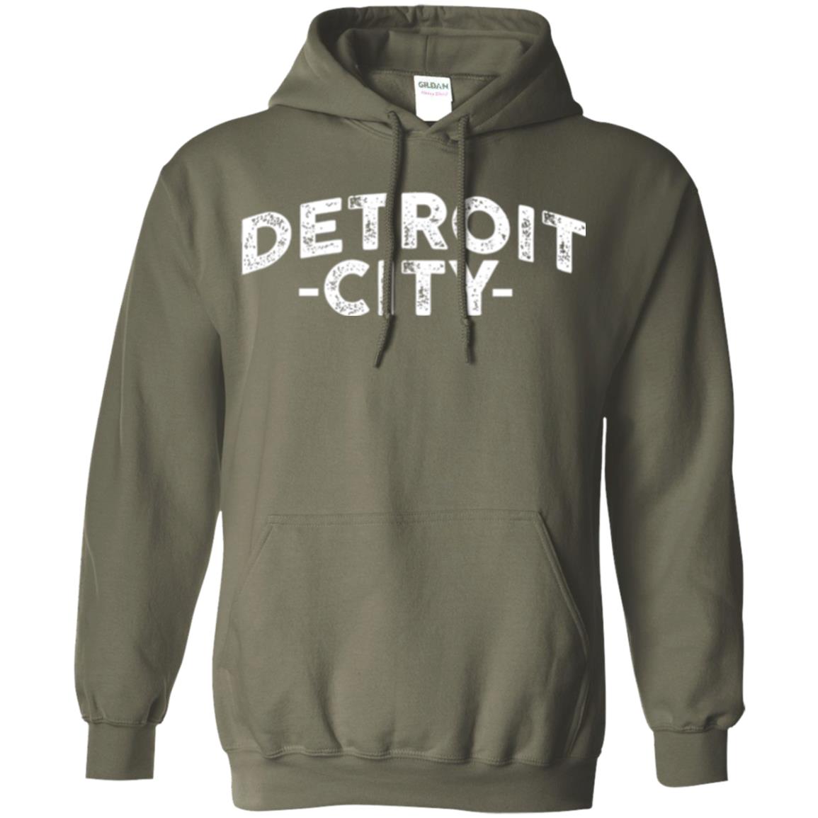 Detroit Michigan T-shirt Military Green