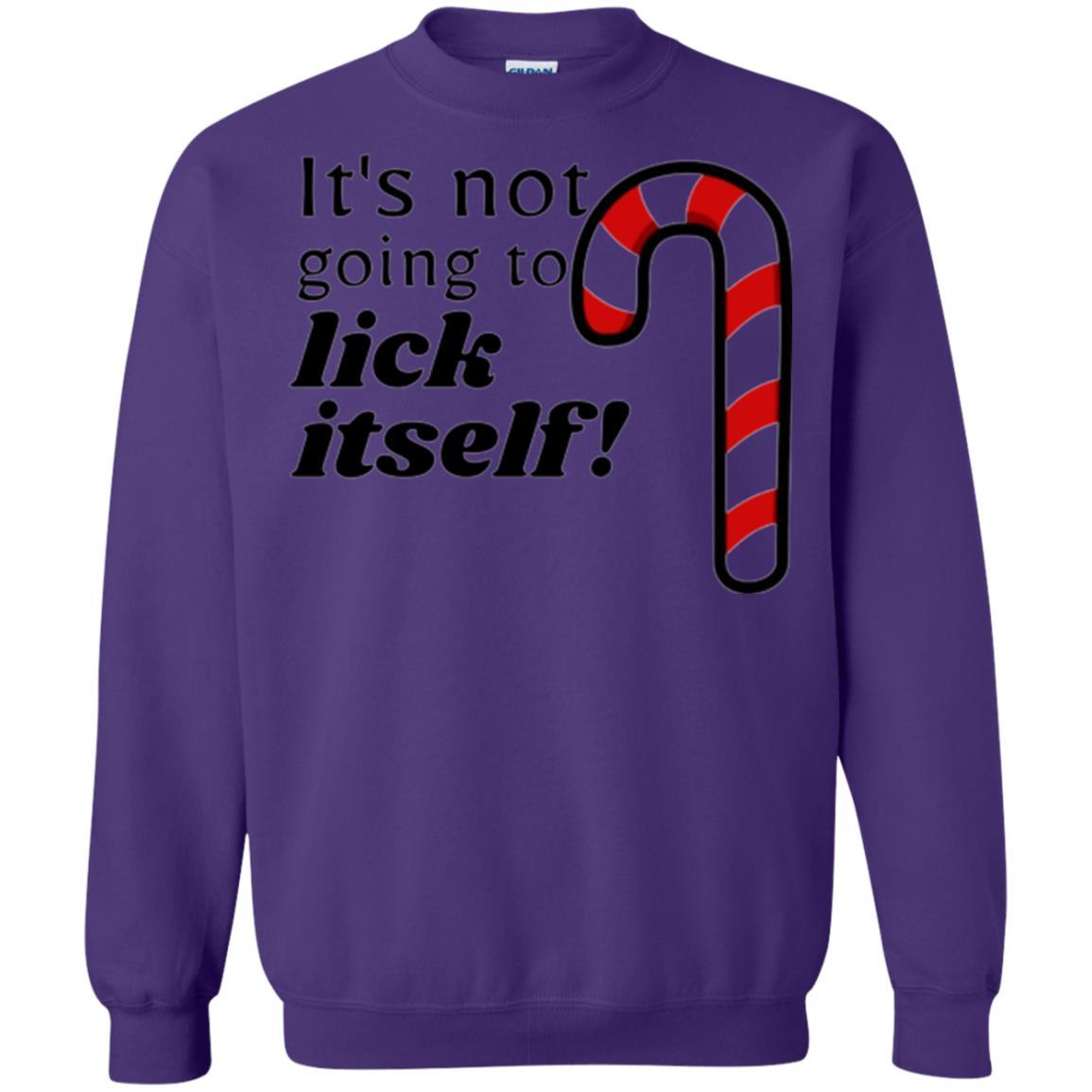 Christmas T-shirt It_s Not Going To Lick Itself Purple