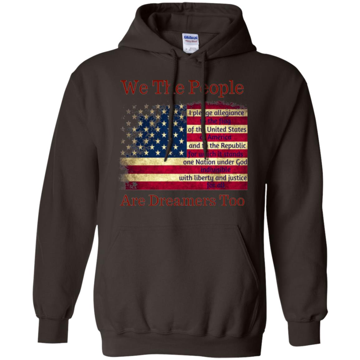 Americans We Are People Are Dreamers Too T-shirt Dark Chocolate