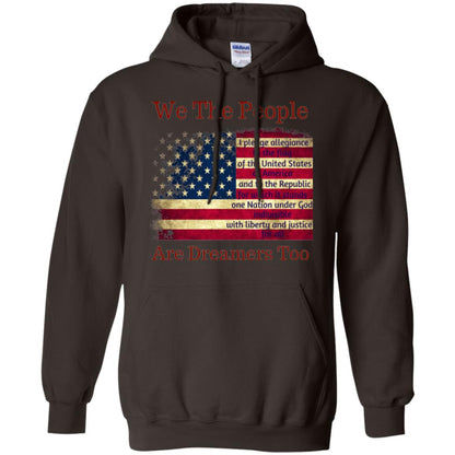 Americans We Are People Are Dreamers Too T-shirt Dark Chocolate