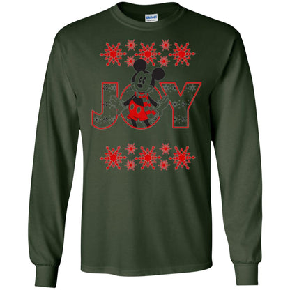 Christmas T-shirt Disney Mickey Mouse Joy Forest Green