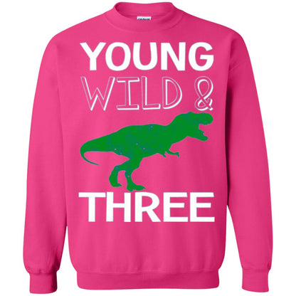 Dinosaur T-shirt Young Wild And Three Heliconia