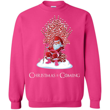 Funny Christmas T-shirt Santa Candy Cane Throne Heliconia