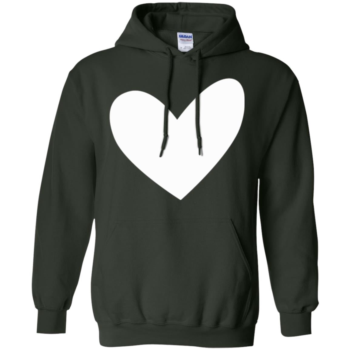 All About Heart T-shirt Cute Heart For Valentine Forest Green