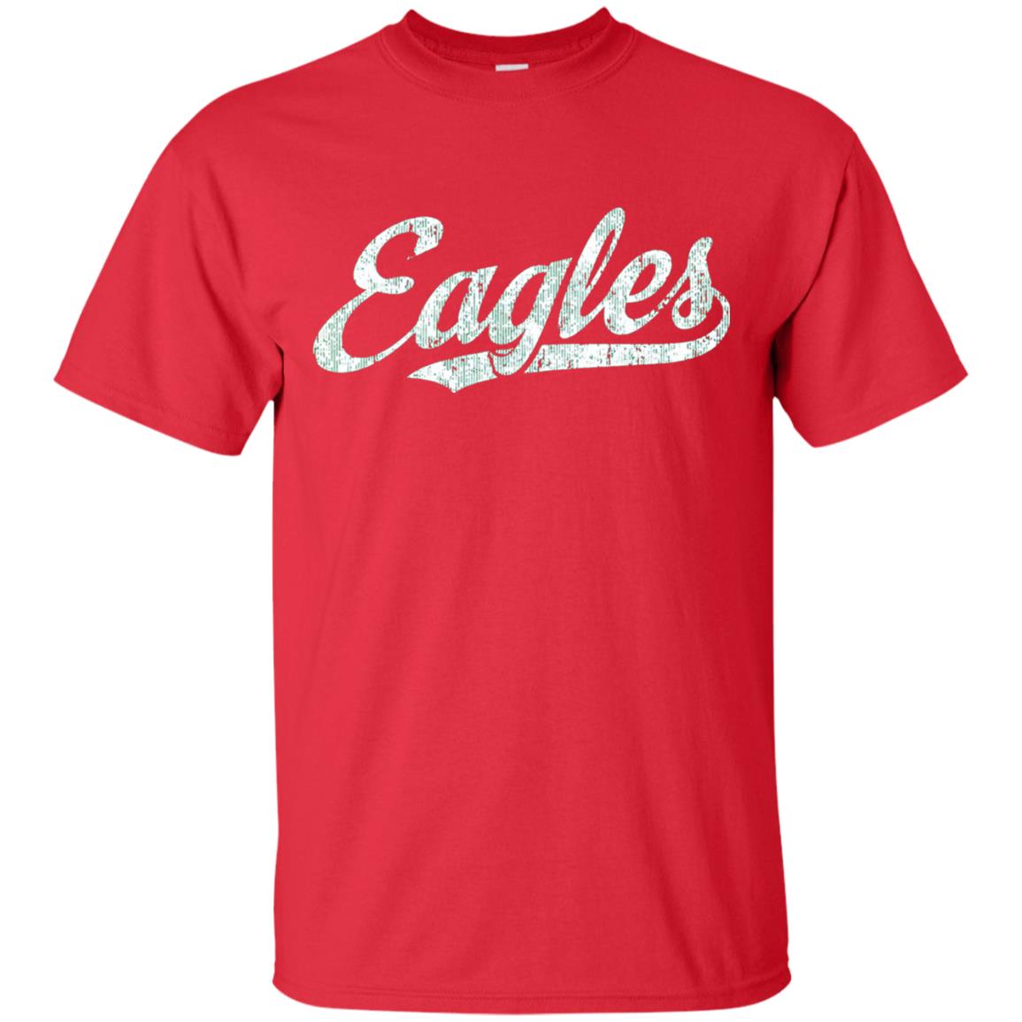 Eagles Mascot T-shirt Vintage Sports Name Red