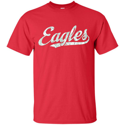 Eagles Mascot T-shirt Vintage Sports Name Red