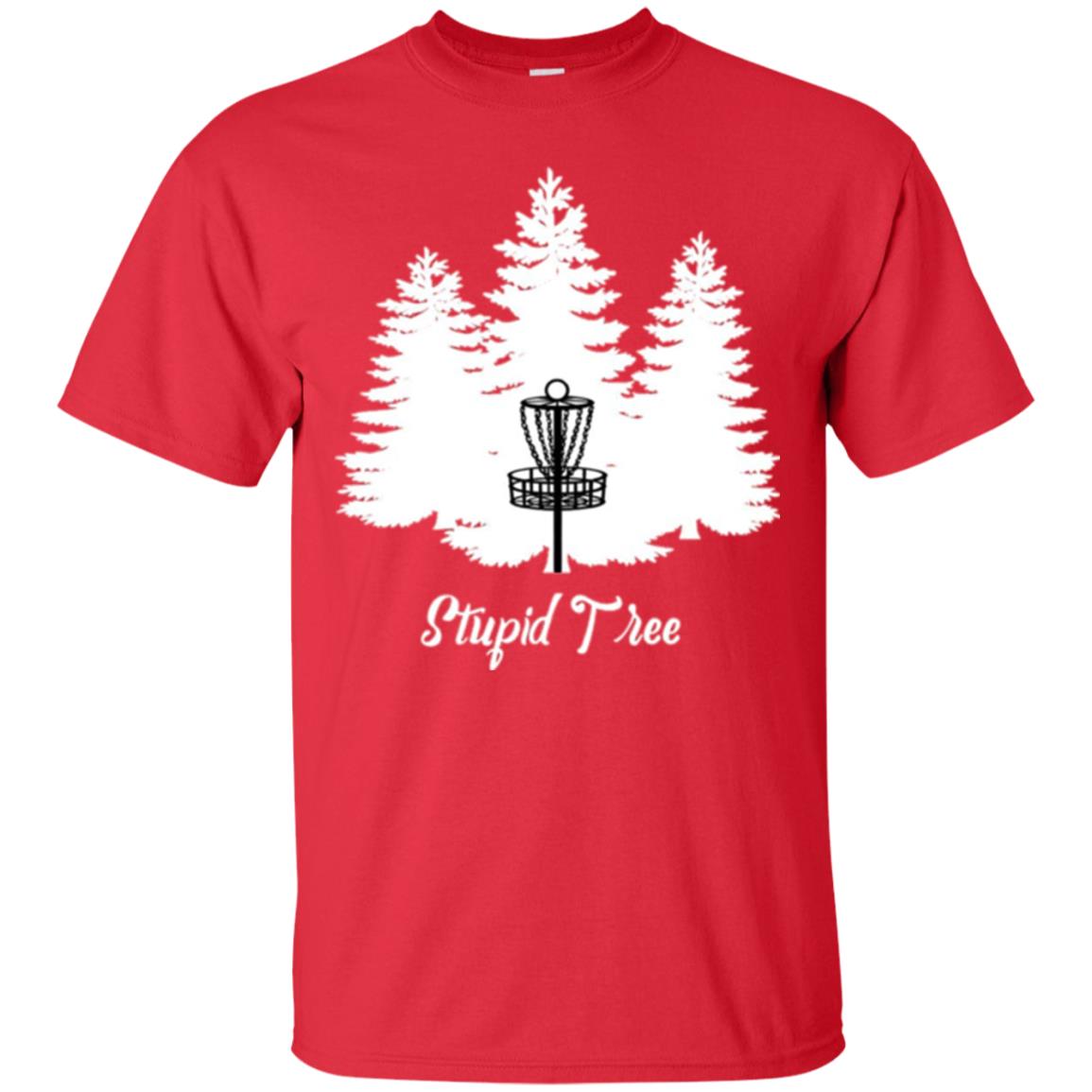 Disc Golf T-shirt Stupid Tree Red