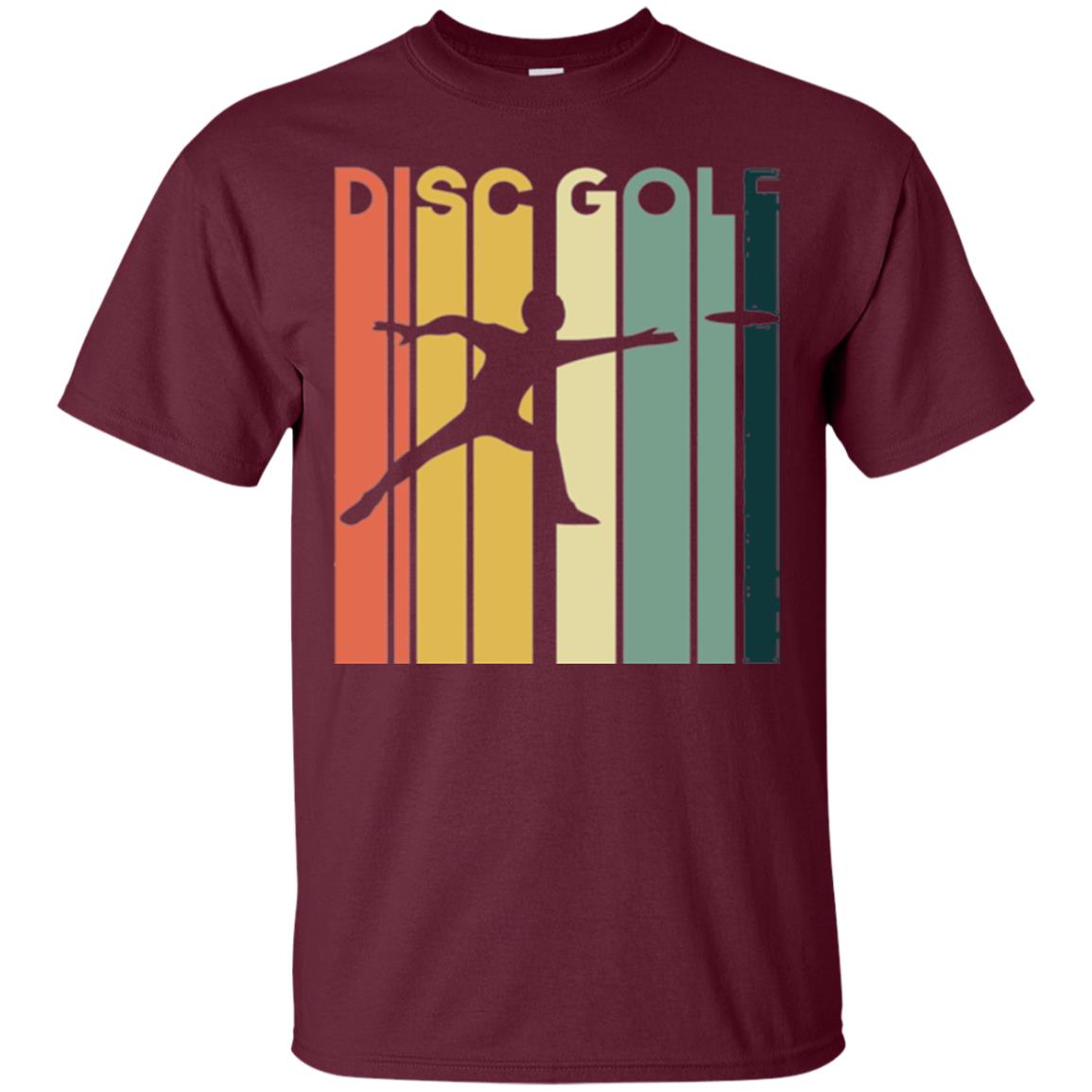 Disc Golf Retro Vintage T-shirt Maroon