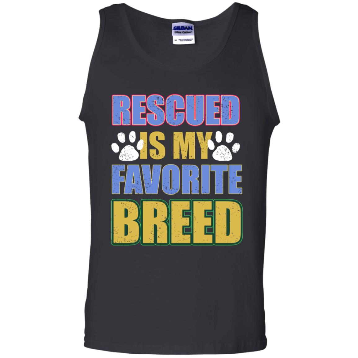 Rescued Is My Favorite Breed Shirt Black