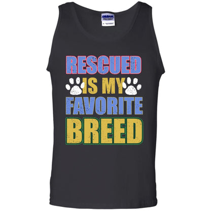 Rescued Is My Favorite Breed Shirt Black