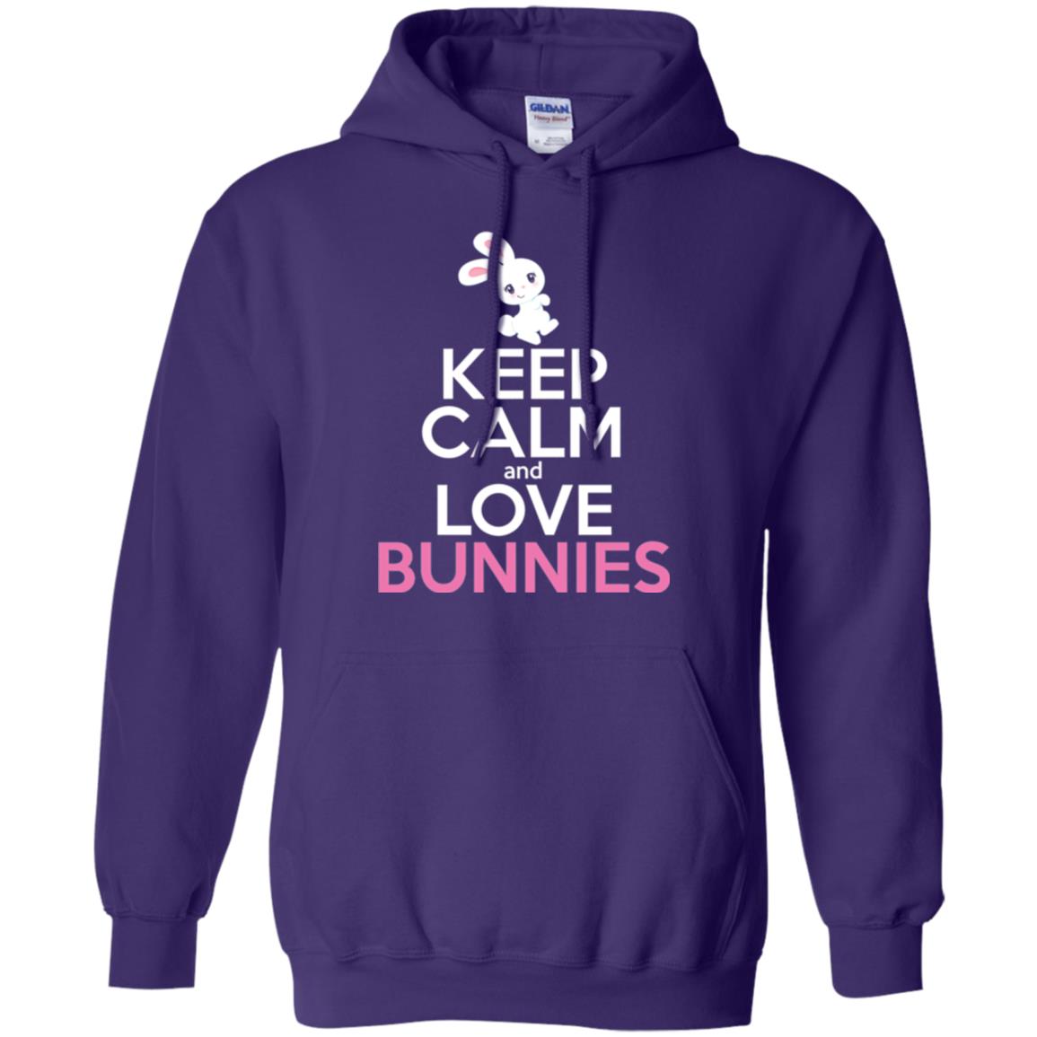Bunny T-shirt Keep Calm And Love Bunnies Purple