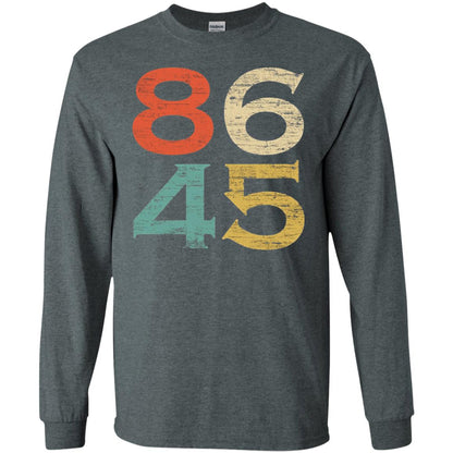 Classic Vintage Style 86 45 Anti Trump T-shirt Dark Heather