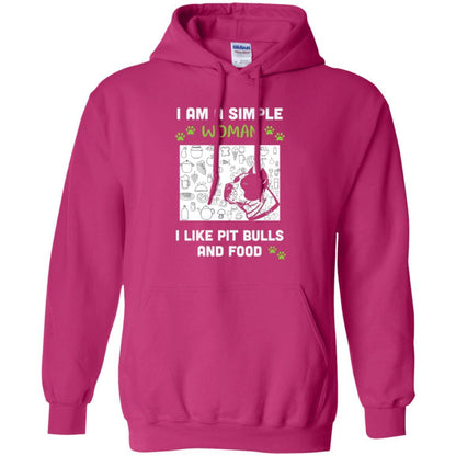 Pitbull Lover T-shirt I Am A Simple Woman I Like Pit Bulls Heliconia