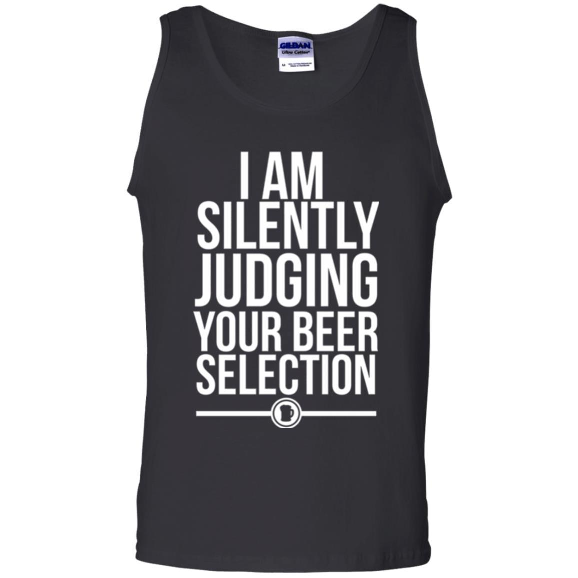 Beer Lover T-shirt I Am Silently Judging Your Beer Sellection Black