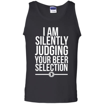 Beer Lover T-shirt I Am Silently Judging Your Beer Sellection Black