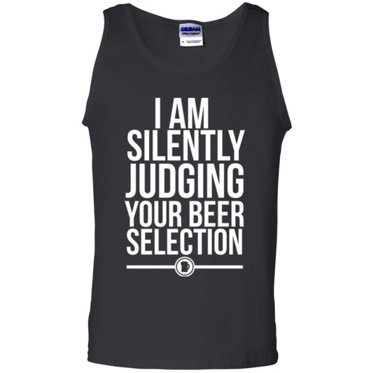 Beer Lover T-shirt I Am Silently Judging Your Beer Sellection Black