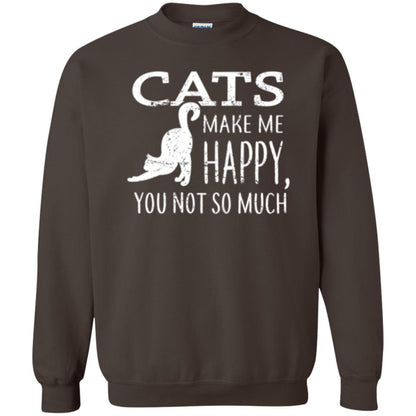 Cat Lover T-shirt Cats Make Me Happy You Not So Much Dark Chocolate