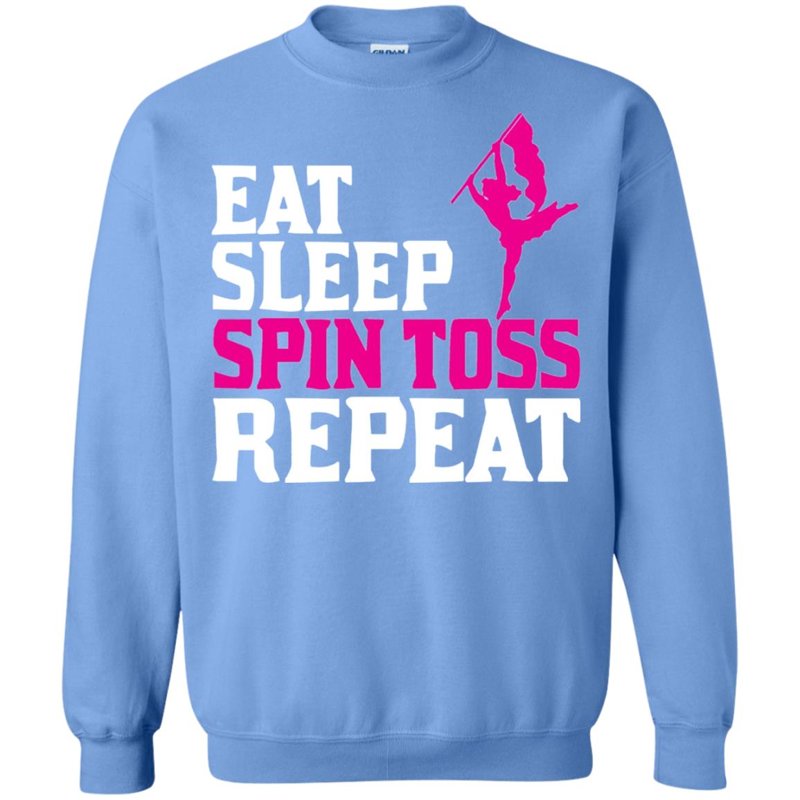 Eat Sleep Spin Toss Repeat Color Guard T-shirt Carolina Blue
