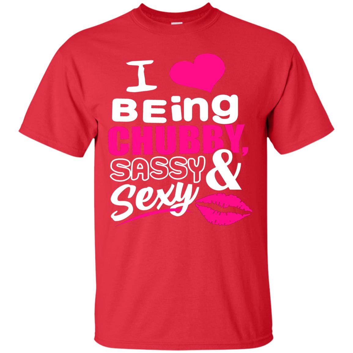 I Being Chubby Sassy Sexy Lip Shirt Red