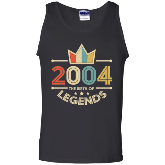 Brithday T-shirt Vintage 2004 The Birth Of Legends Black