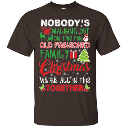 Christmas T-shirt We're All In This Together Dark Chocolate