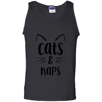 Cats And Naps Lovers T-shirt Black