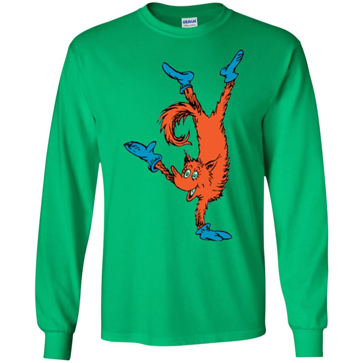Dr. Seuss Fox In Socks Handstand Book Lover T-shirt Irish Green