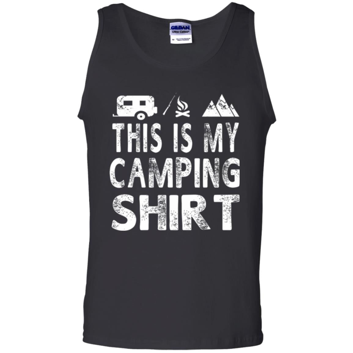 Funny Camper Gift T-shirt This Is My Camping Shirt Black