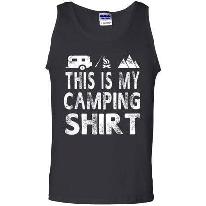 Funny Camper Gift T-shirt This Is My Camping Shirt Black