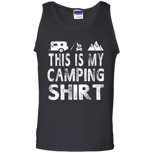 Funny Camper Gift T-shirt This Is My Camping Shirt Black
