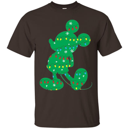Christmas T-shirt Disney Mickey Mouse Fairy Lights Dark Chocolate