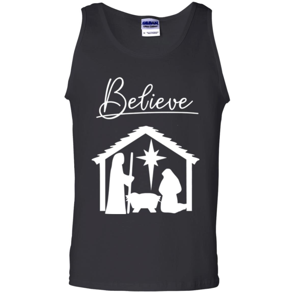 Christian Christmas T-shirt Believe Jesus Celebrate Black