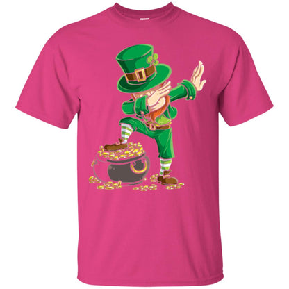 Dabbing Leprechaun Saint Patrick's Day T-shirt Heliconia